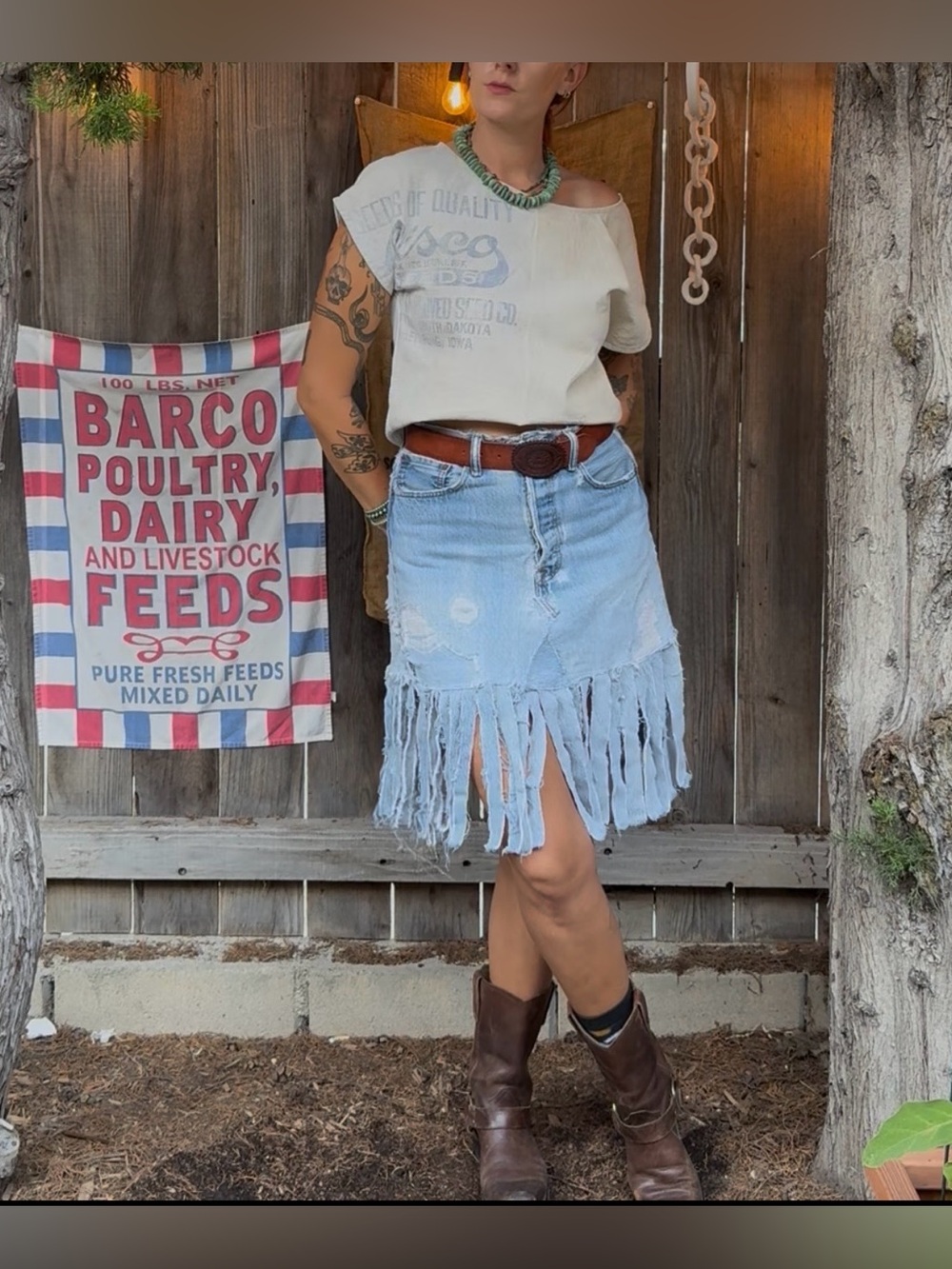 Vintage-Style Light Blue Graphic Cotton Tee